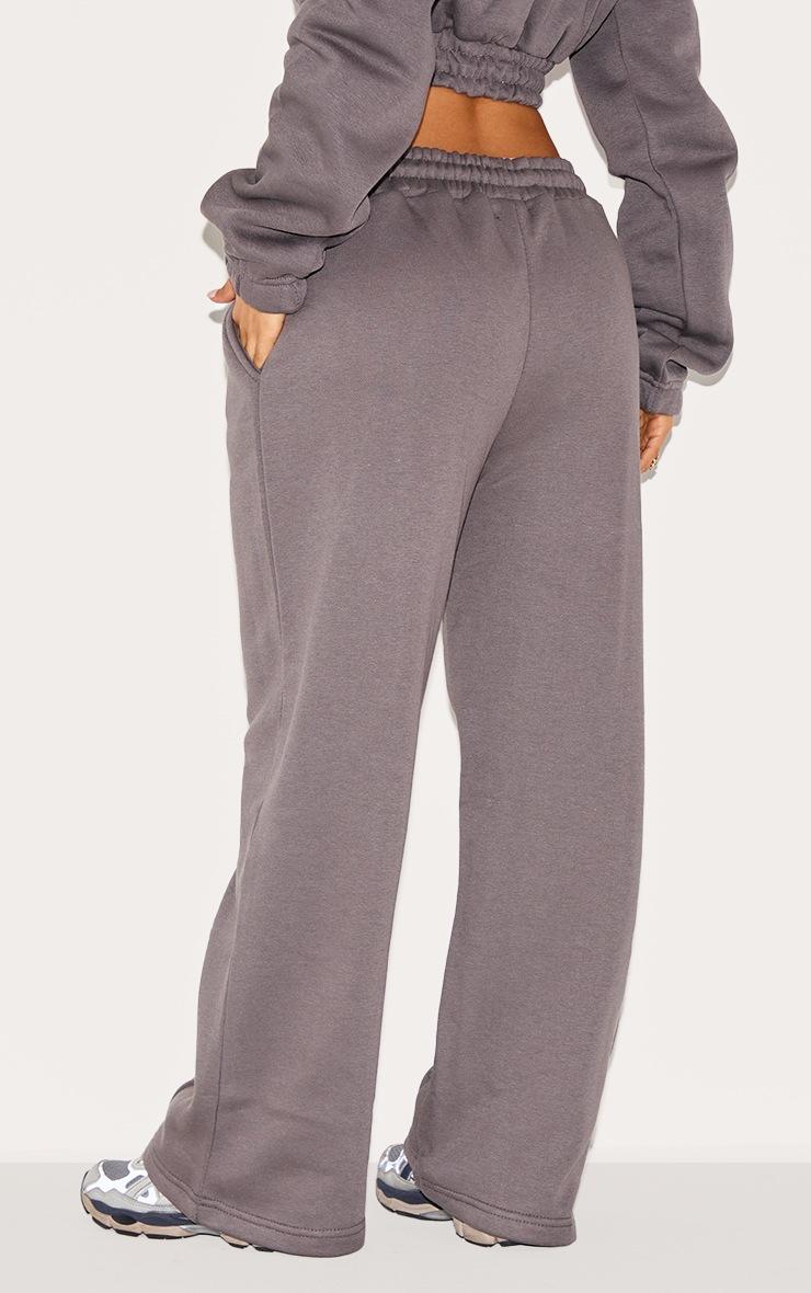 Pretty Little Thing Petite Steel Blue Wide Leg Seam Detailed Sweatpants