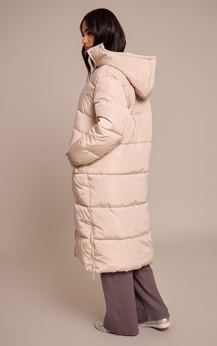 Pretty Little Thing Petite Stone Longline Puffer Coat