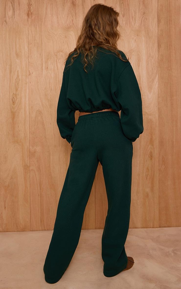 Pretty Little Thing Pine Green Drawcord Hem Oversized Sweatpants