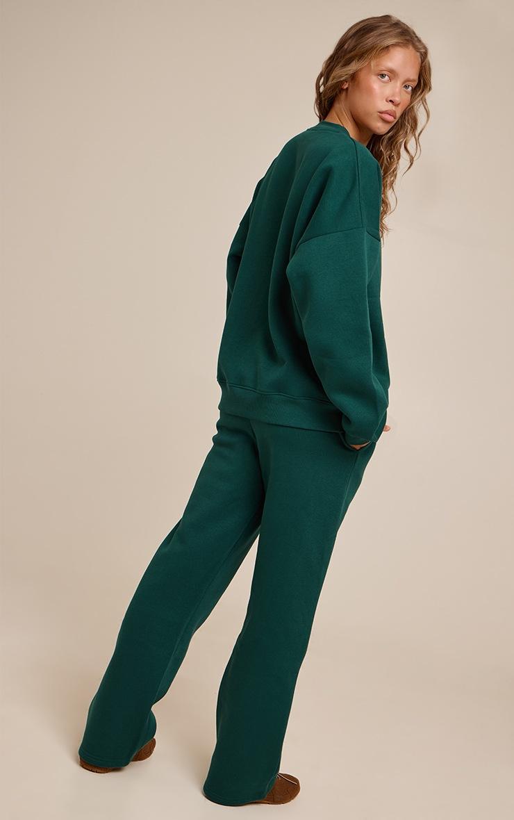 Pretty Little Thing Pine Green Oversized Sweat Tracksuit Set
