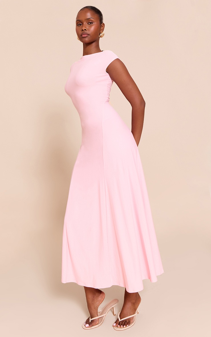 Pretty Little Thing Pink Asymmetric Panelled Floaty Maxi Dress