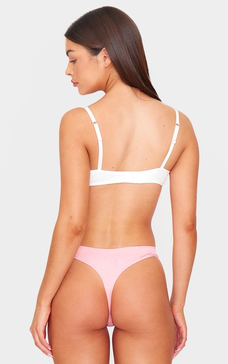 Pretty Little Thing Pink Multi Pack Of 3 Seamless Thongs