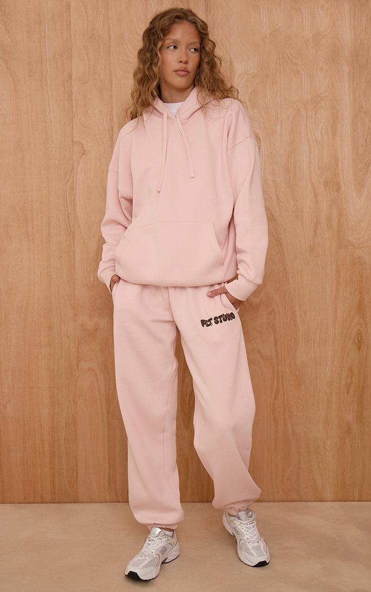 Pretty Little Thing Pink PLT Studio Print Oversized Hoodie