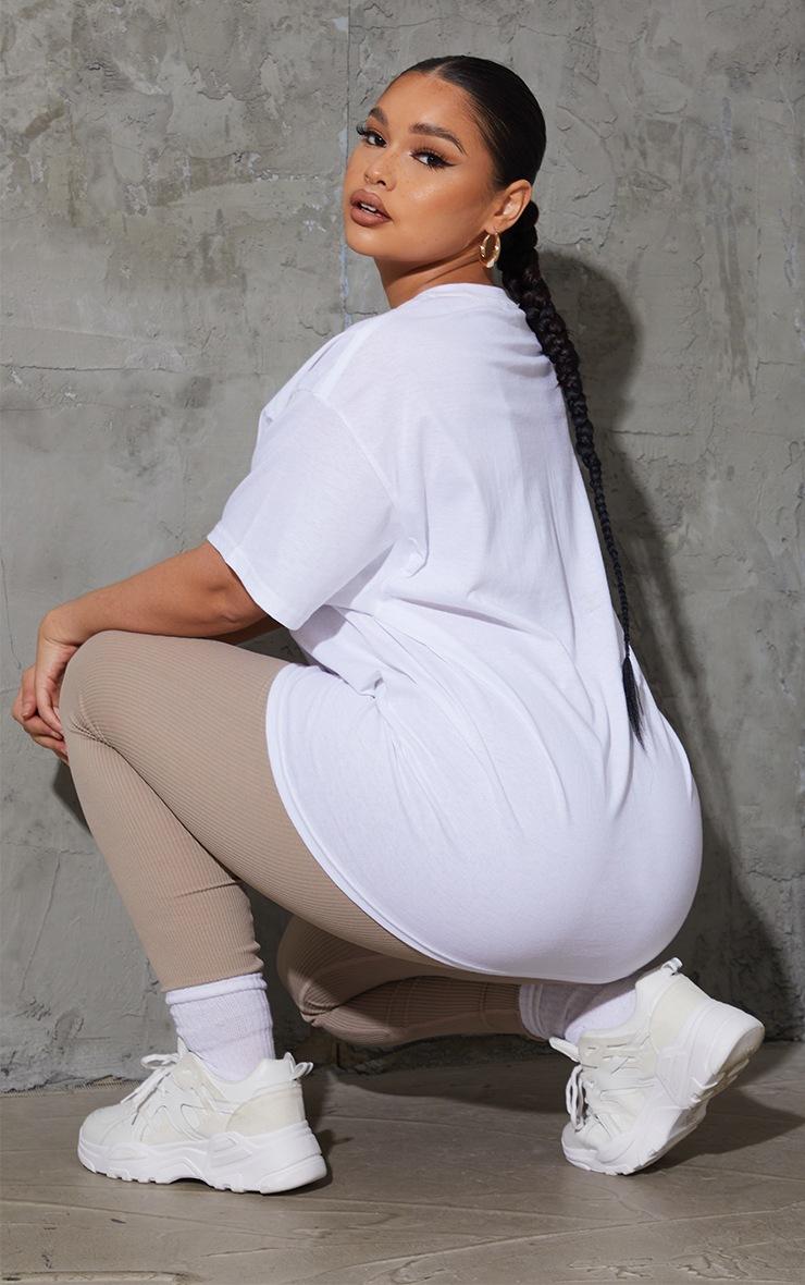 Pretty Little Thing Plus Ultimate White Oversized T Shirt