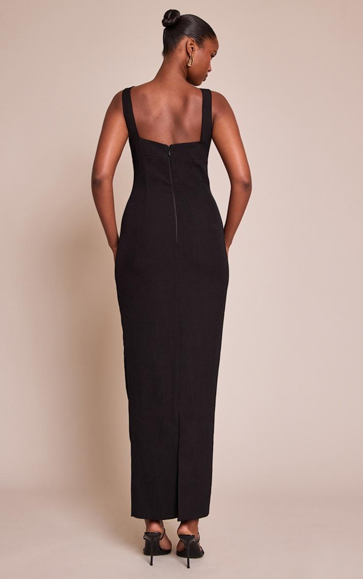 Pretty Little Thing Premium Black Scoop Back Maxi Dress