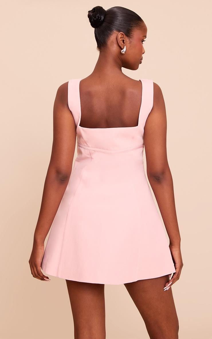 Pretty Little Thing Premium Blush Woven Belt Detail Shift Dress