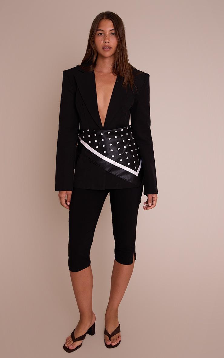 Pretty Little Thing Black Cinch Hip Blazer