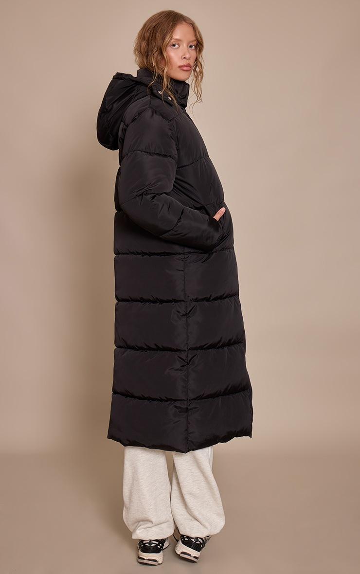 Pretty Little Thing Black Longline Puffer Coat
