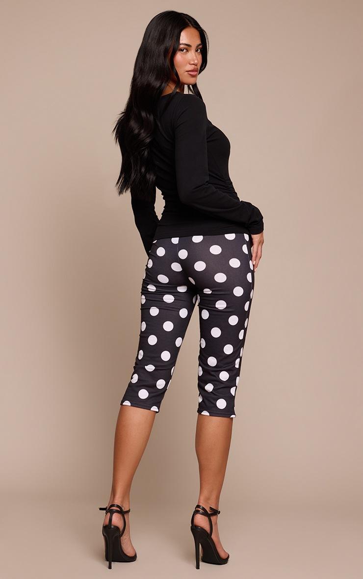 Pretty Little Thing Black Polka Dot Capri's