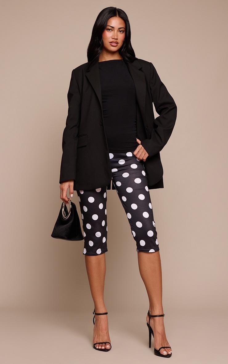 Pretty Little Thing Black Polka Dot Capri's