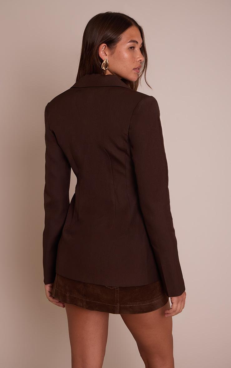 Pretty Little Thing Chocolate Cinch Hip Blazer