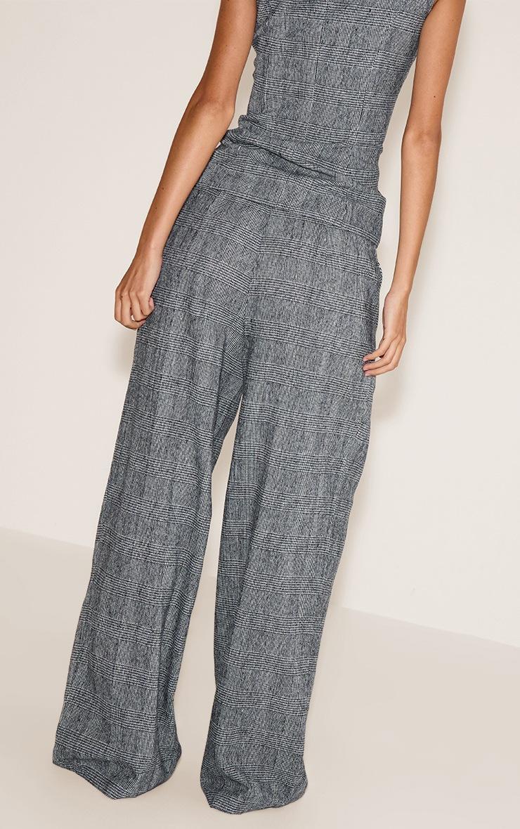 Pretty Little Thing Grey Checked Straight Leg Pant