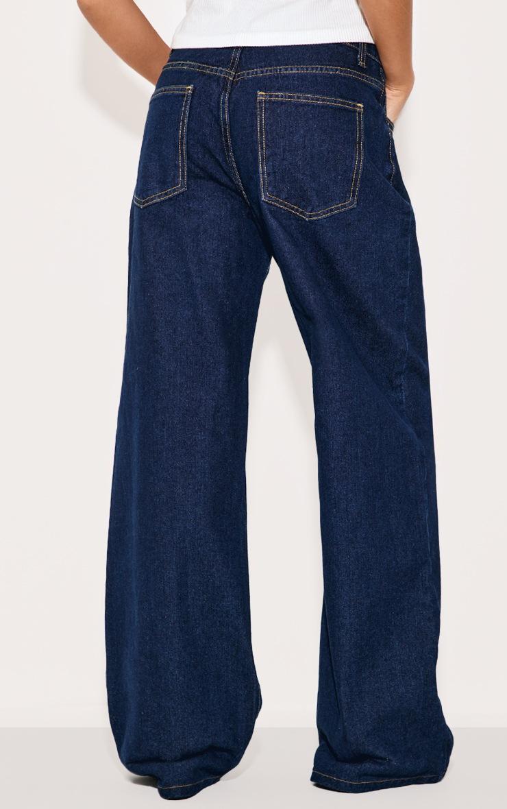 Pretty Little Thing Indigo Low Rise Wide Leg Jeans
