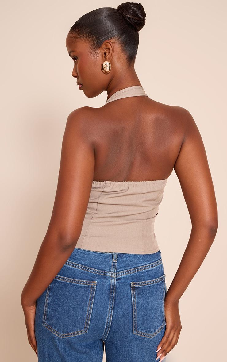 Pretty Little Thing Mushroom Boned Dip Hem Corset