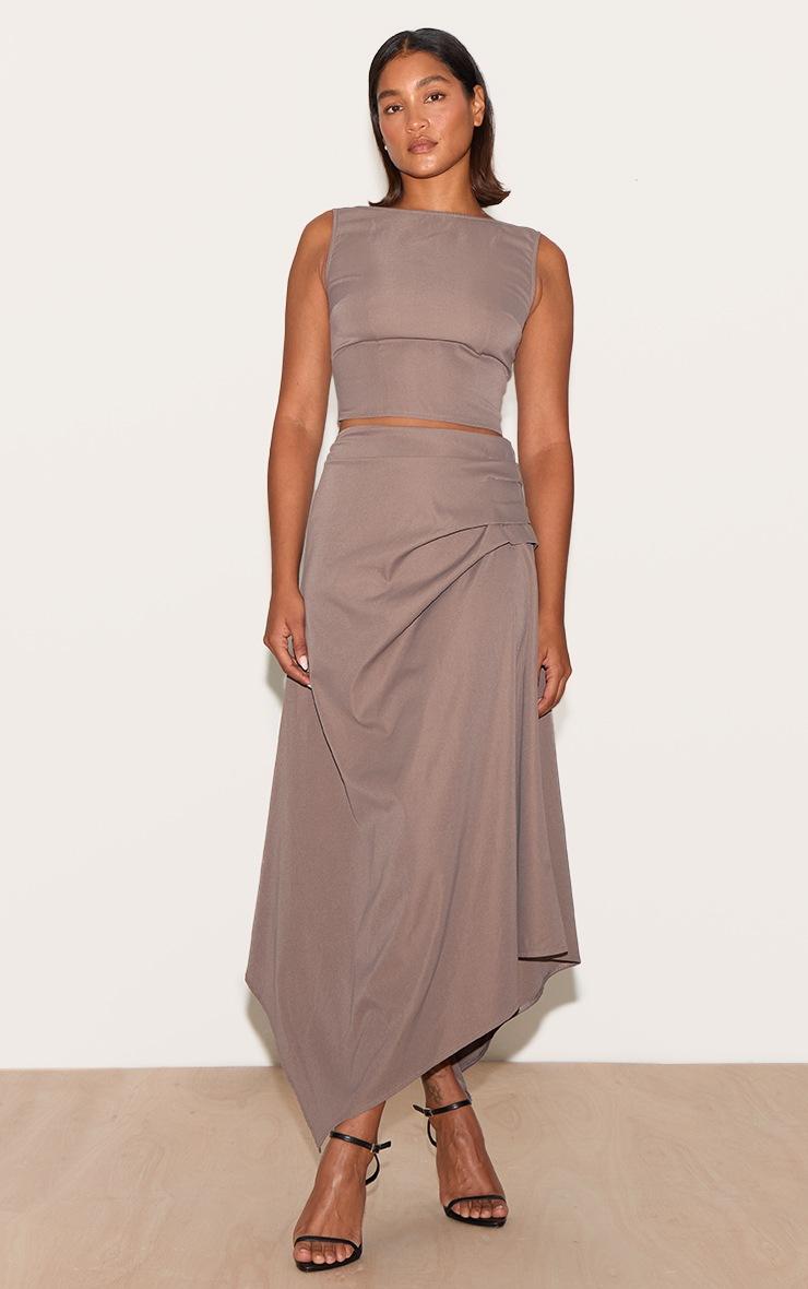 Pretty Little Thing Mushroom Scoop Back Crop Top