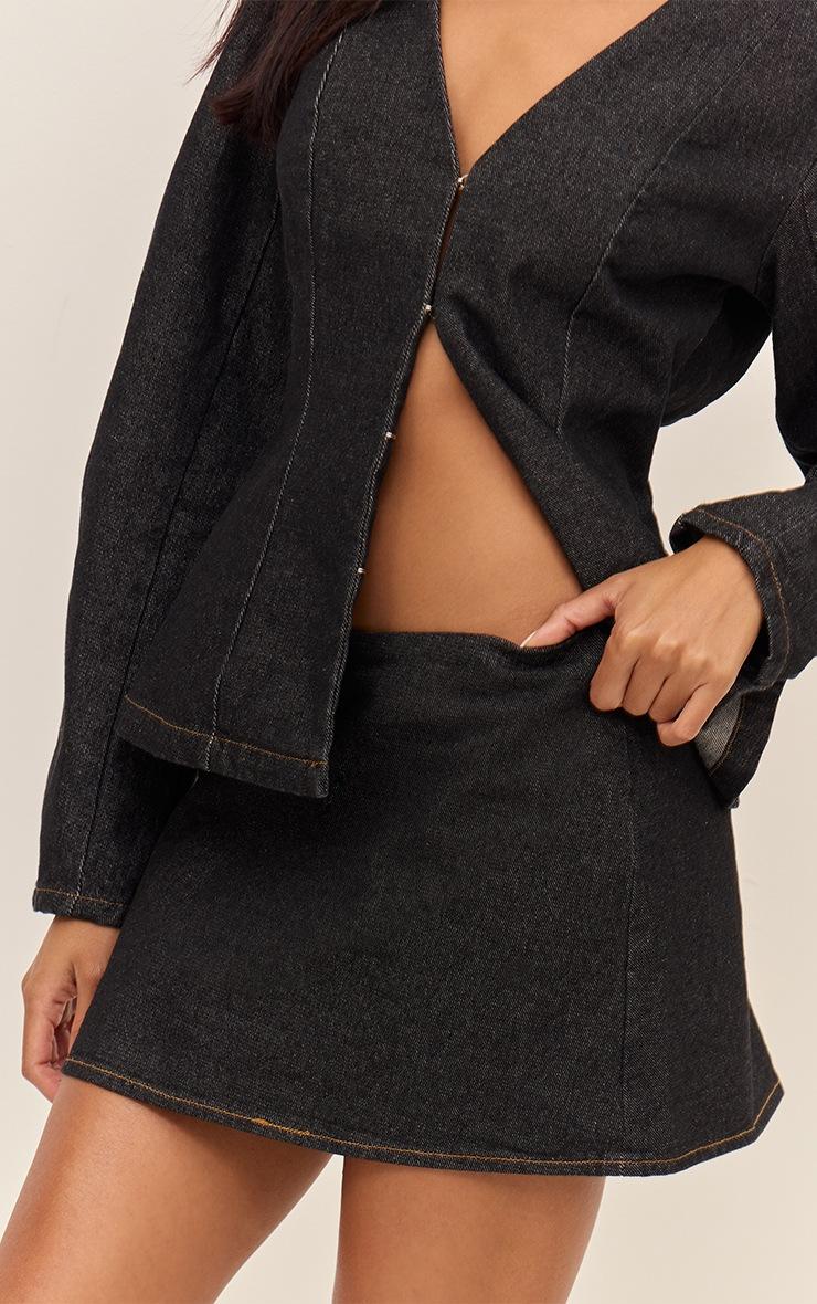 Pretty Little Thing Raw Indigo Denim Mini Skirt