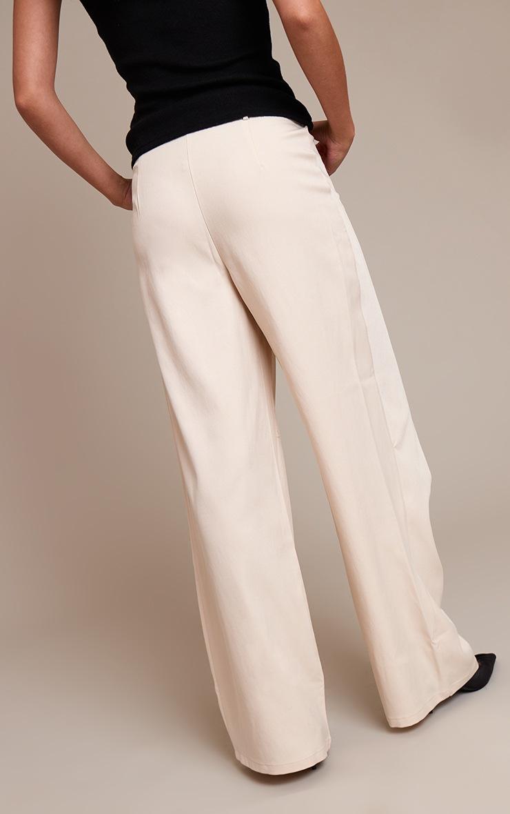Pretty Little Thing Stone Woven Wrap Front Pants
