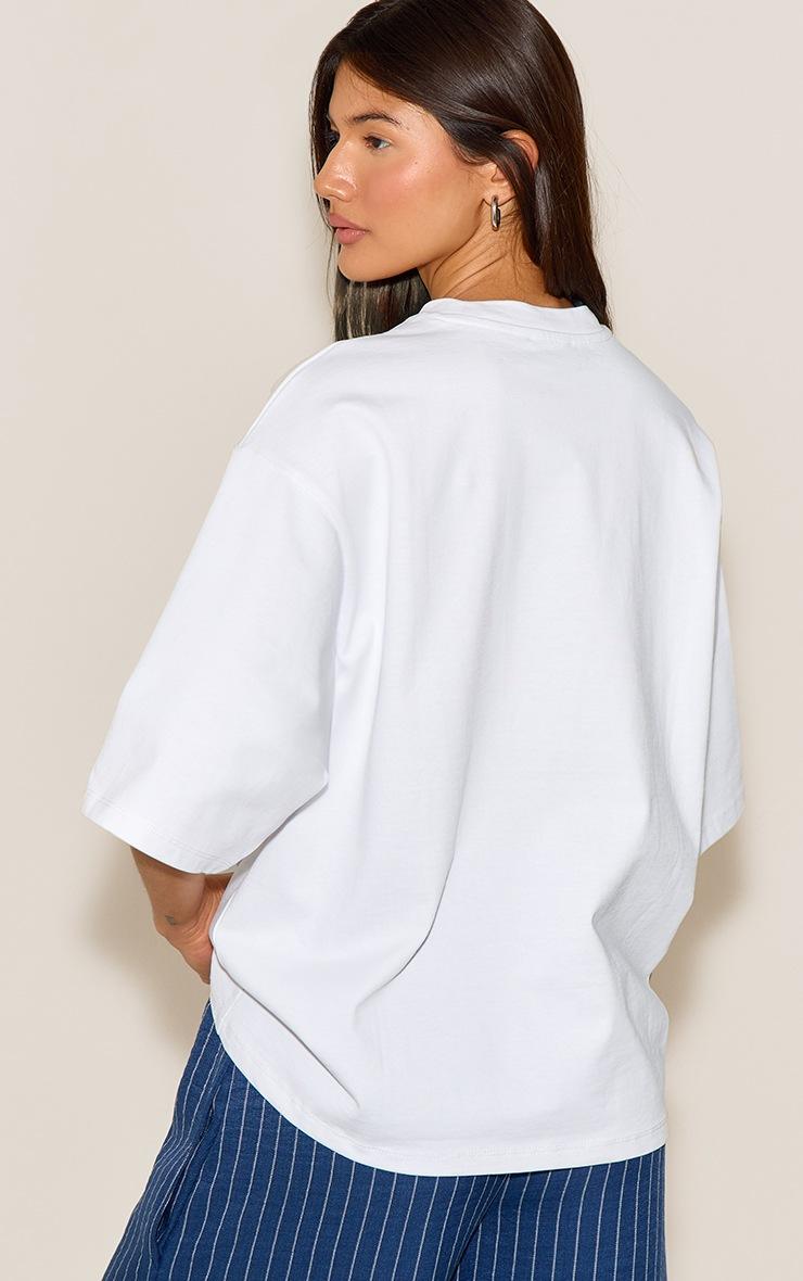 Pretty Little Thing White Oversized Boxy T Shirt
