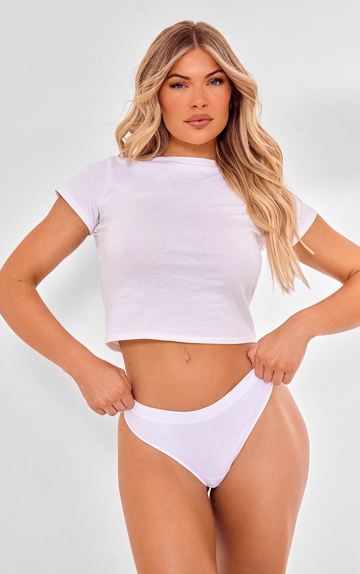 Pretty Little Thing White Seamless Single Thong