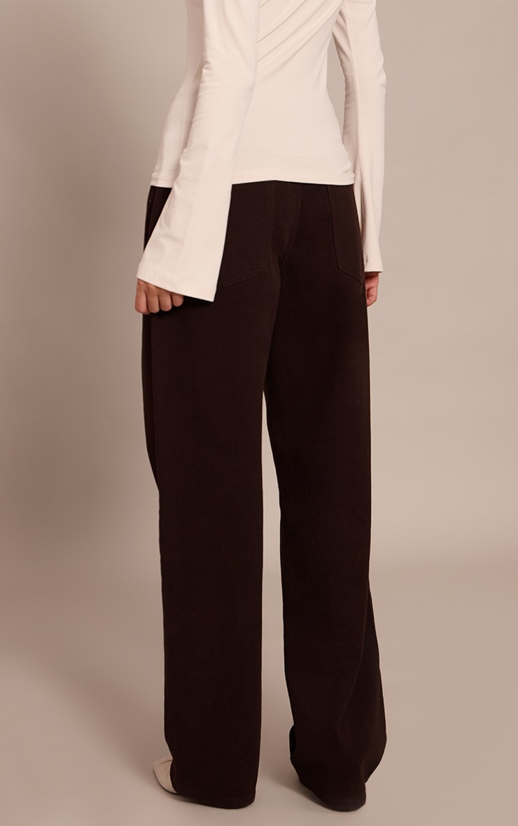 Pretty Little Thing PRETTYLITTLETHING Chocolate Mid Rise Boyfriend Jeans