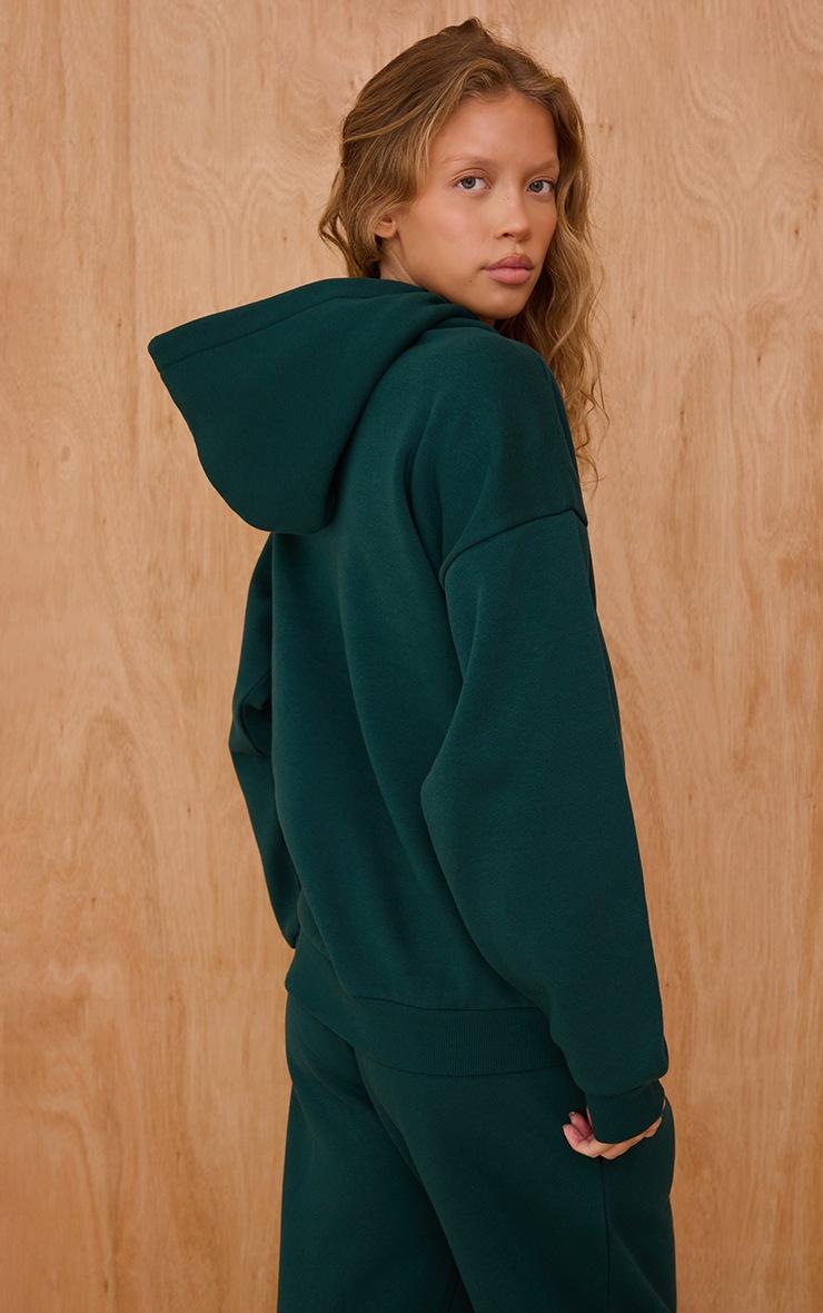 Pretty Little Thing PRETTYLITTLETHING Pine Green Logo Oversized Hoodie