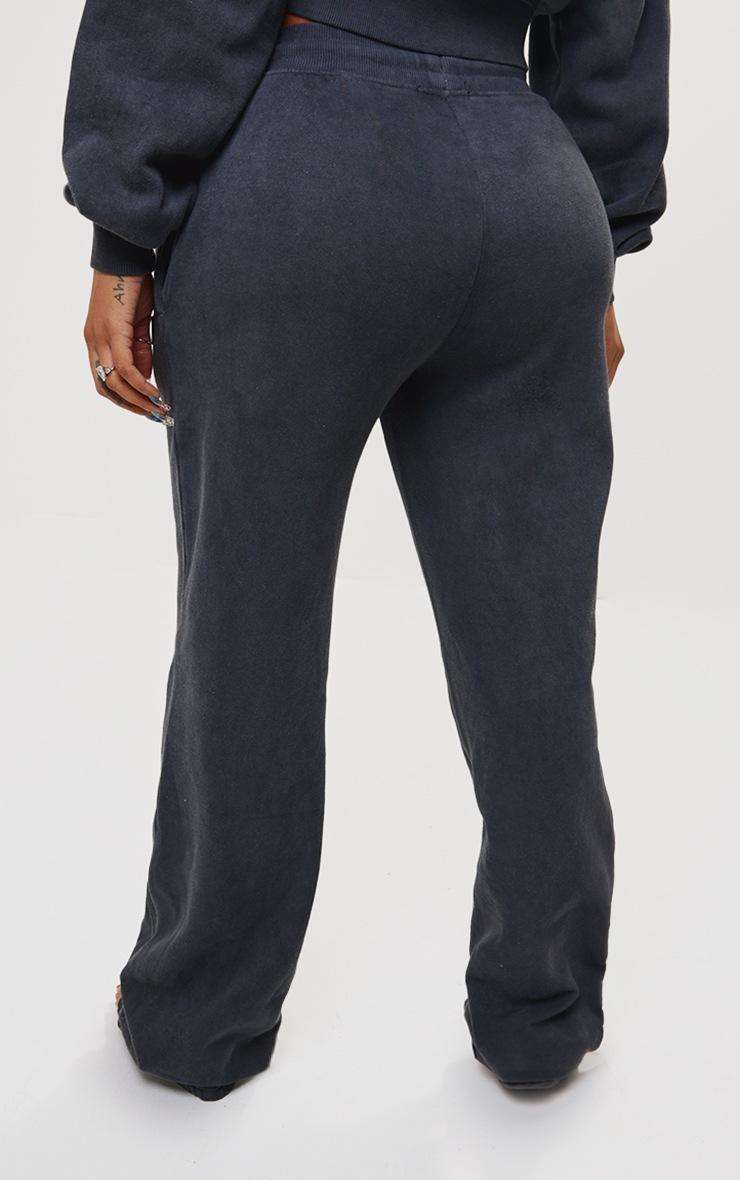 Pretty Little Thing PRETTYLITTLETHING Shape Washed Charcoal Wide Leg Sweatpants
