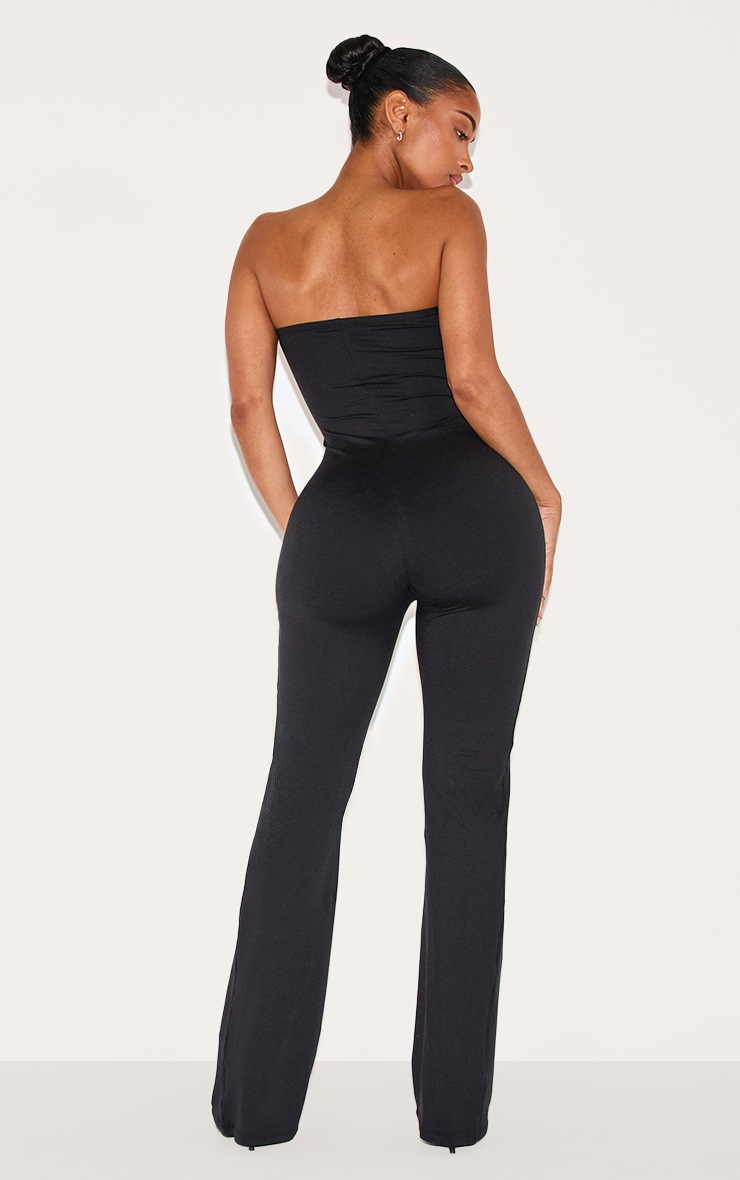 Pretty Little Thing Shape Black Sculpted Bandeau Jumpsuit