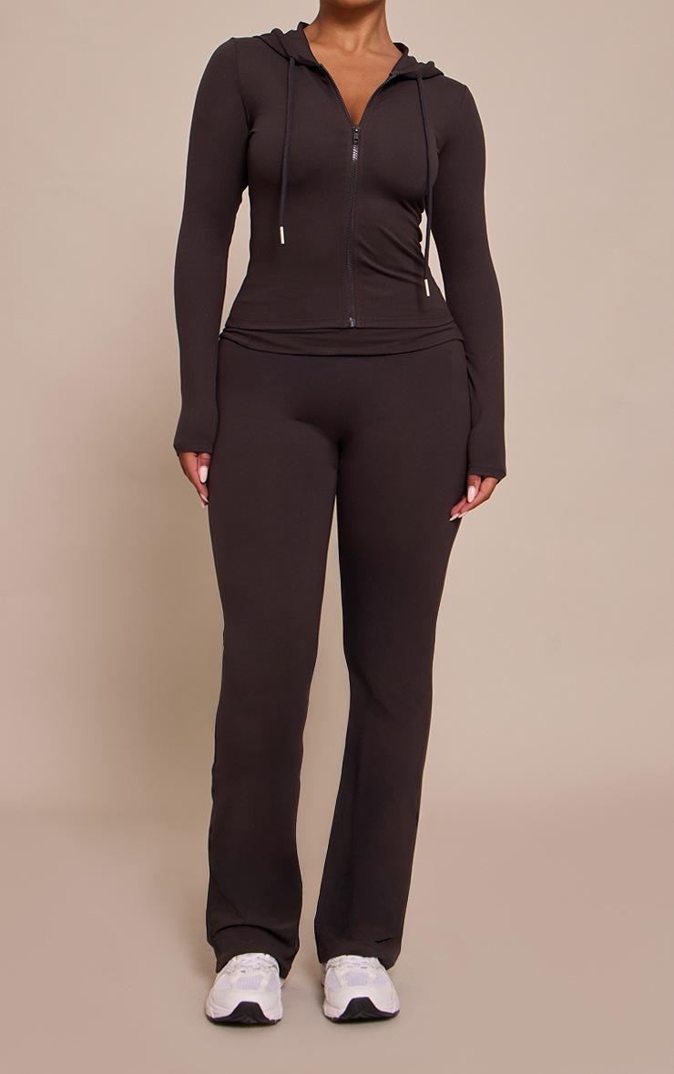 Pretty Little Thing Shape Charcoal Sculpted Fold Over Waist Flare Pants