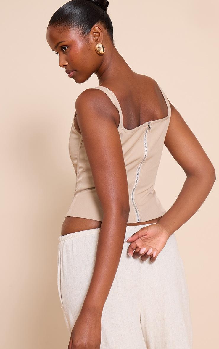 Pretty Little Thing Stone Boned Dip Hem Longline Corset