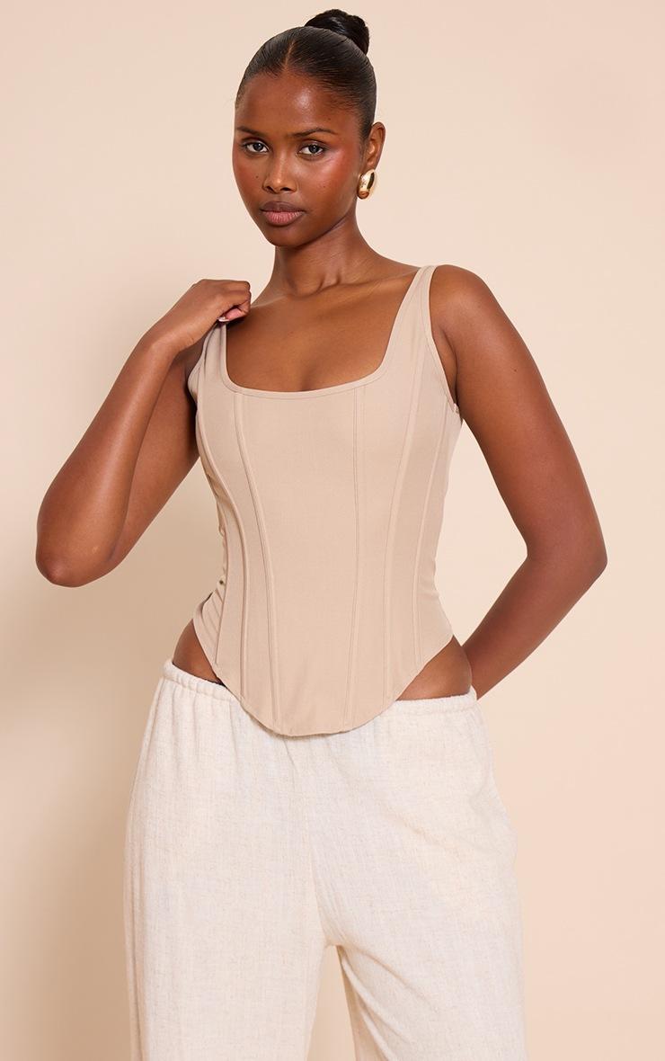Pretty Little Thing Stone Boned Dip Hem Longline Corset