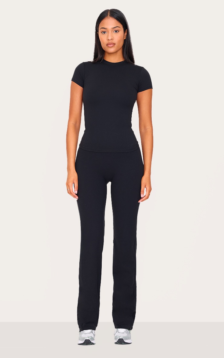 Pretty Little Thing Tall Black Snatched Sculpt Flared Pants