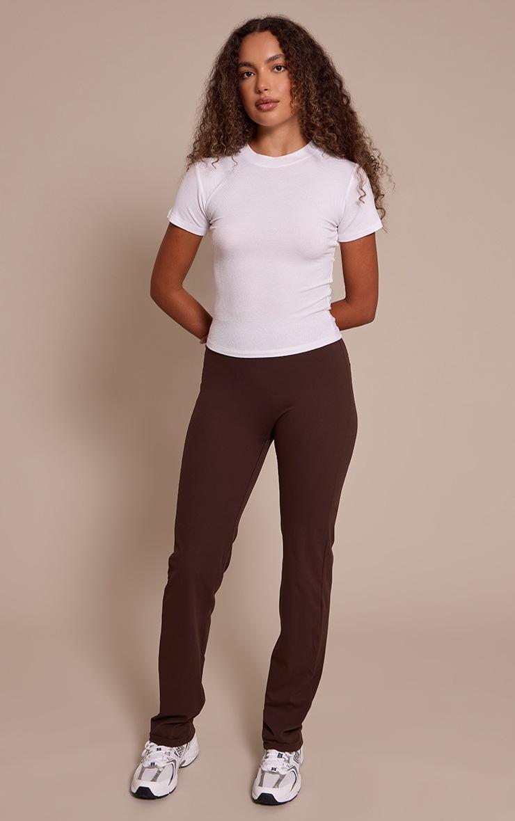 Pretty Little Thing Tall Coffee Snatched Sculpt Flare Pants