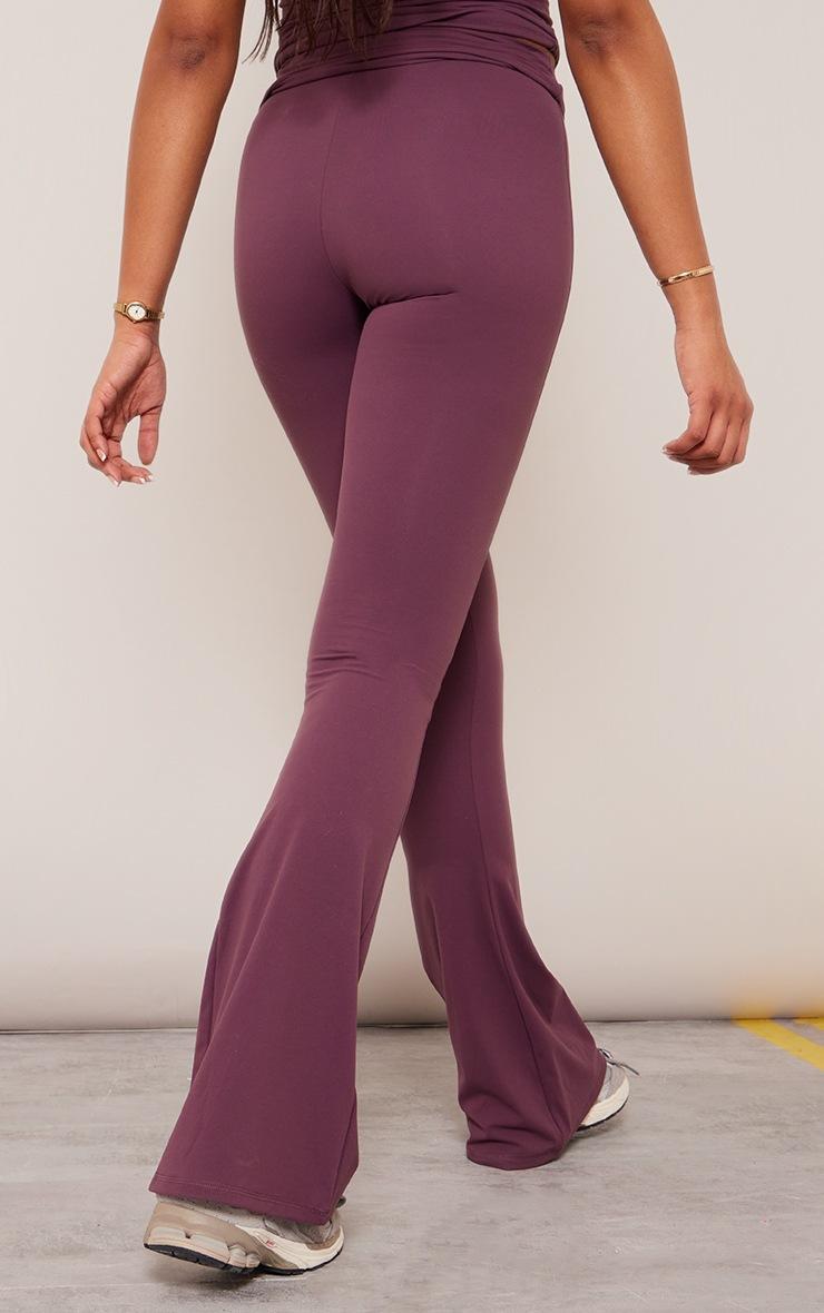 Pretty Little Thing Tall Eggplant Core Collection Tab Snatched Sculpt Foldover Pants