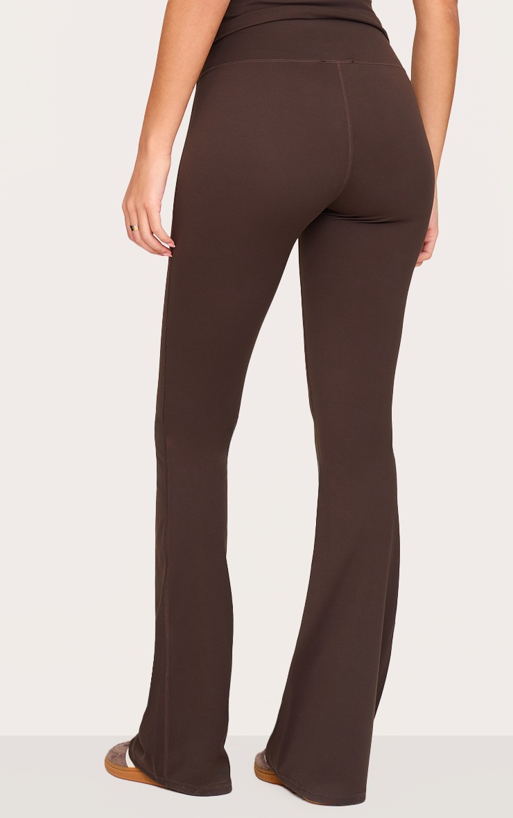 Pretty Little Thing Tall Espresso Sculpt High Waisted Flared Yoga Pants