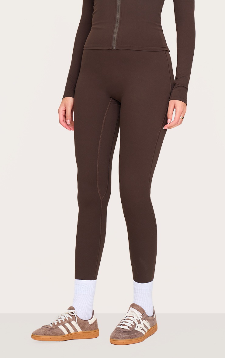 Pretty Little Thing Tall Espresso Snatched Sculpt High Waisted Gym Leggings
