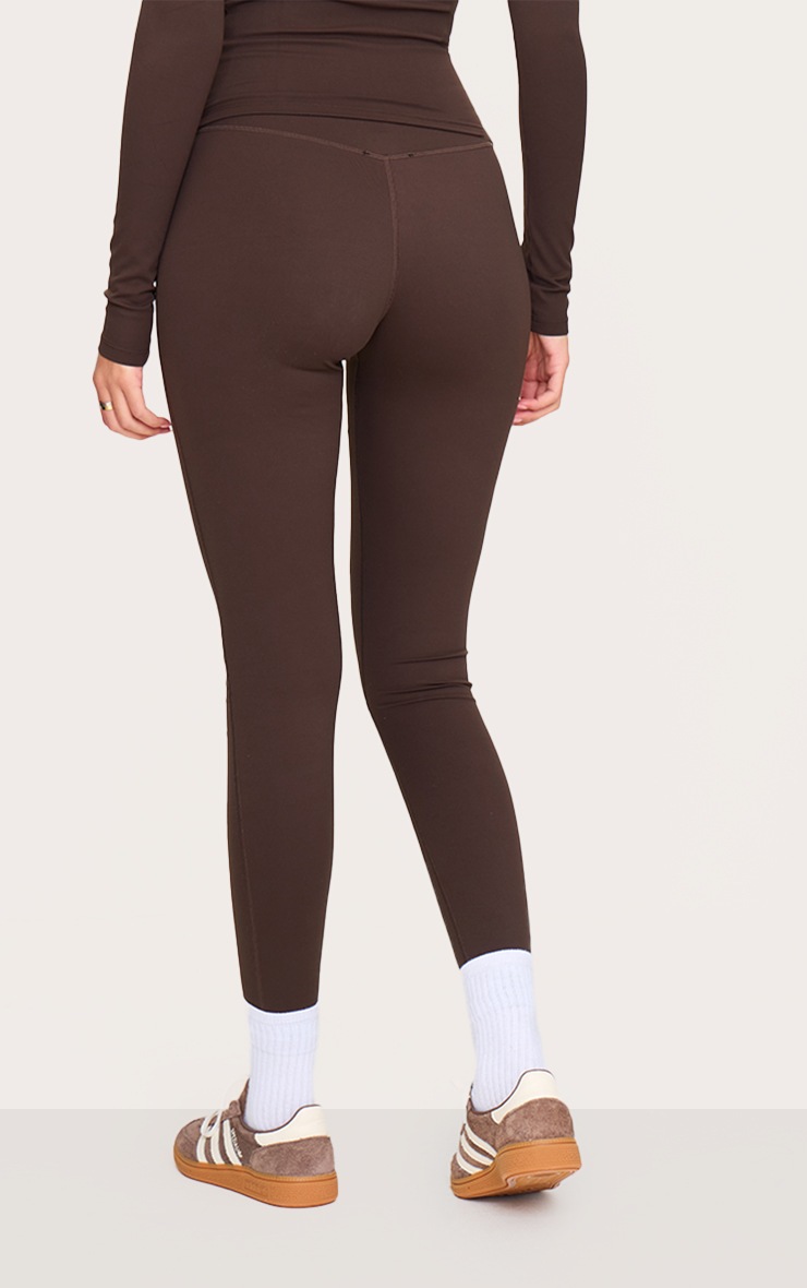 Pretty Little Thing Tall Espresso Snatched Sculpt High Waisted Gym Leggings