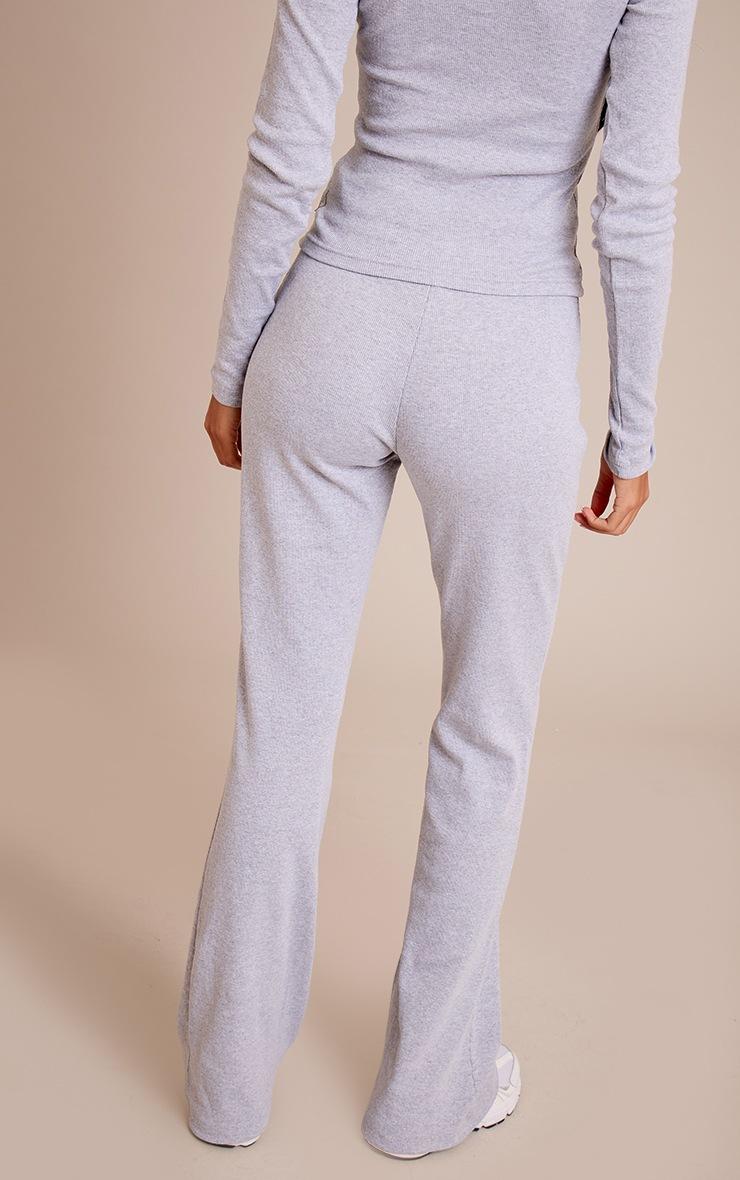 Pretty Little Thing Tall Grey Marl Drawstring Rib Flare Pants