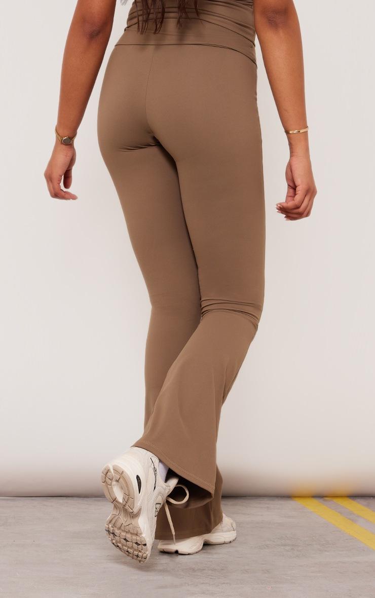 Pretty Little Thing Tall Mocha Core Collection Tab Snatched Sculpt Foldover Pants