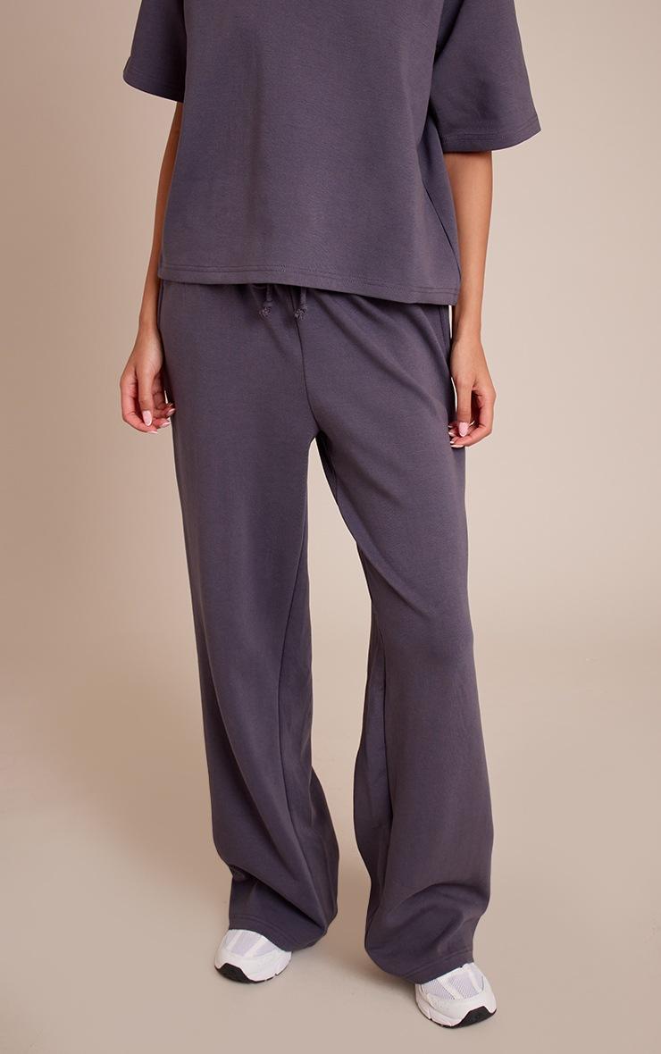 Pretty Little Thing Tall Navy Interlock Wide Leg Sweatpants
