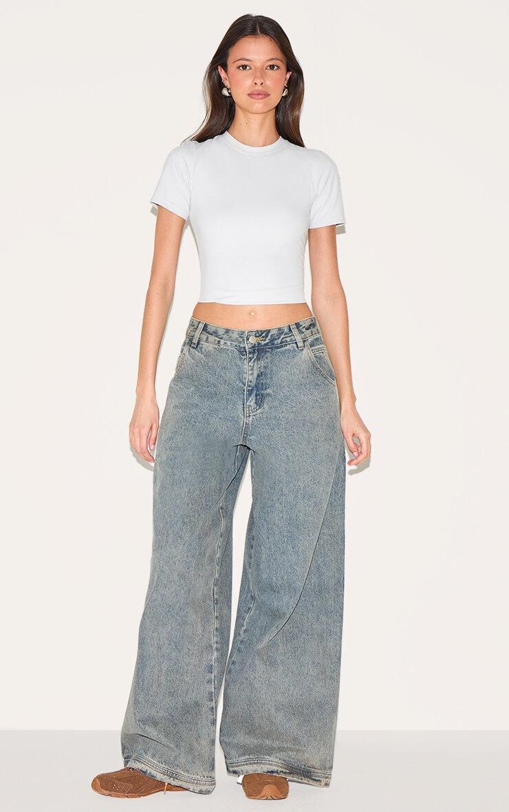 Pretty Little Thing Vintage Seam Detail Low Rise Baggy Jeans
