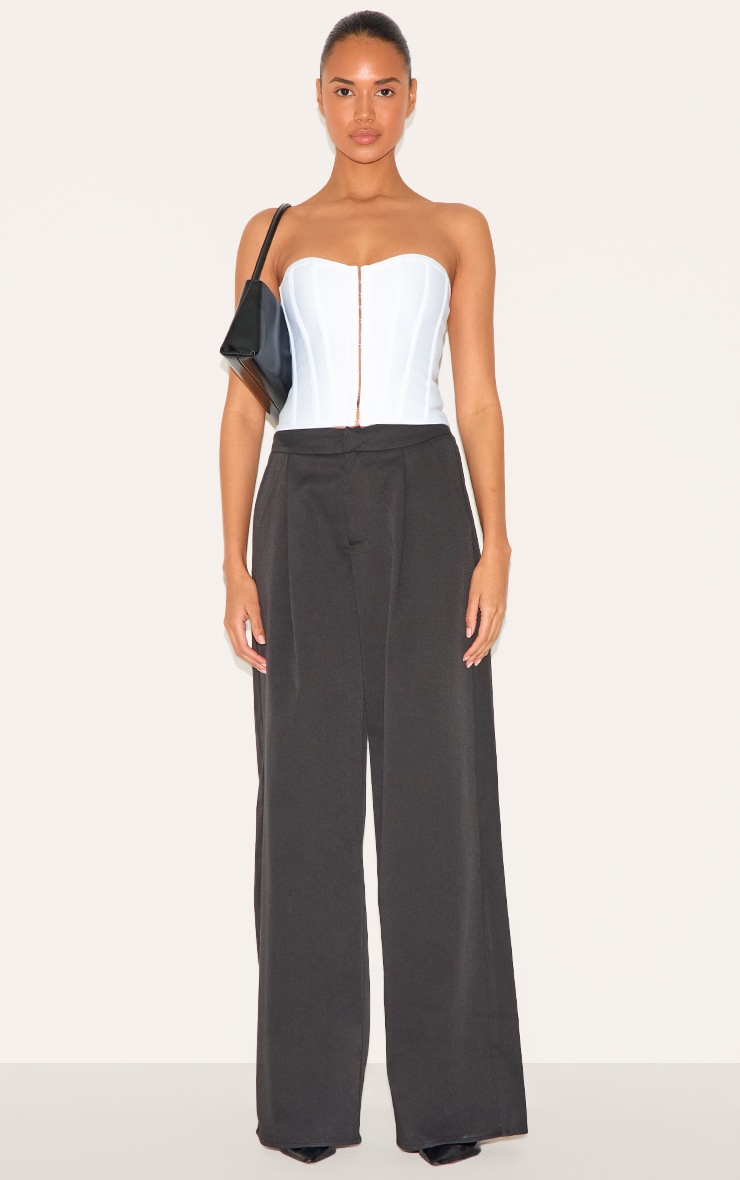 Pretty Little Thing White Bandage Hook And Eye Structured Corset