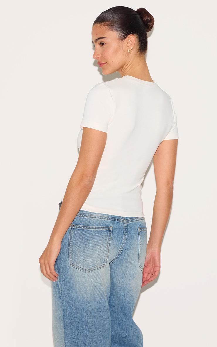 Pretty Little Thing White Premium Soft Touch Fitted T Shirt