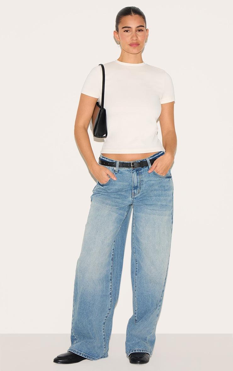 Pretty Little Thing White Premium Soft Touch Fitted T Shirt