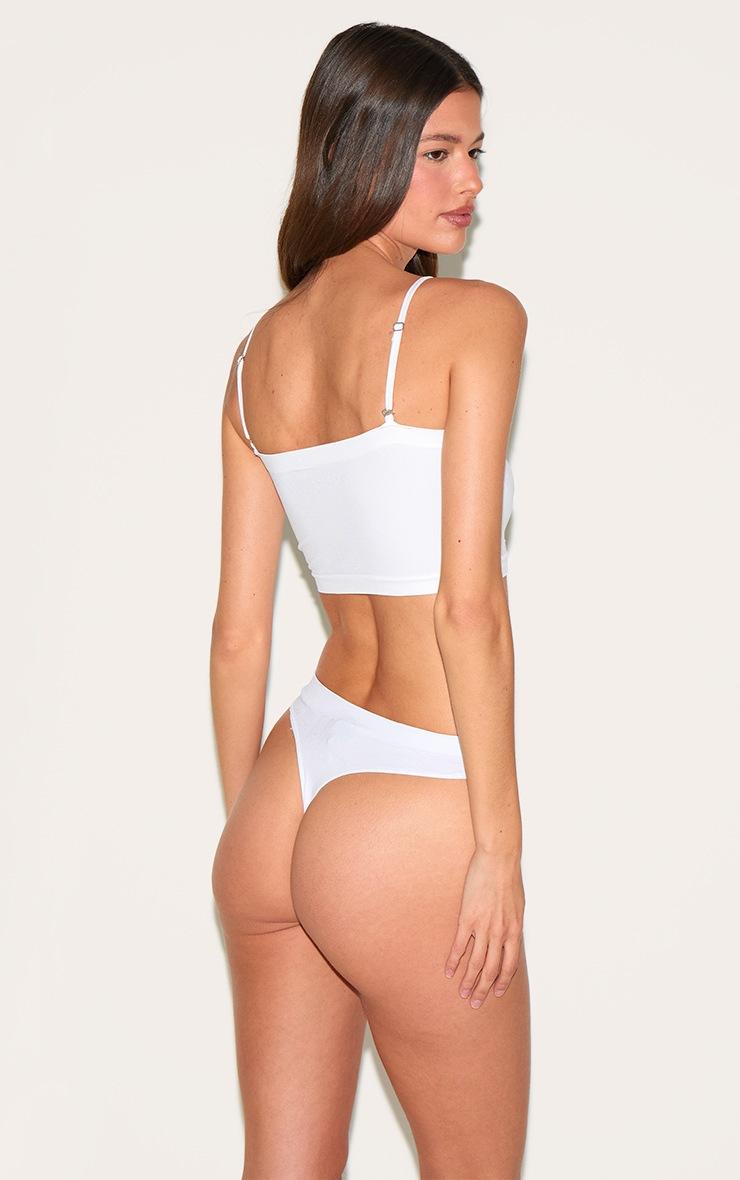 Pretty Little Thing White Seamless Bandeau Removeable Strap Bra