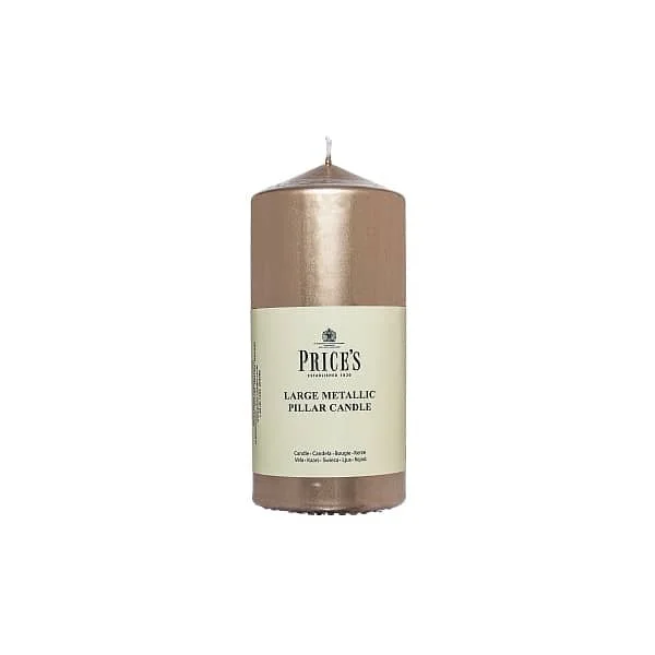 Price's Candles 6 Inch Pillar Candle (Gold & Silver)