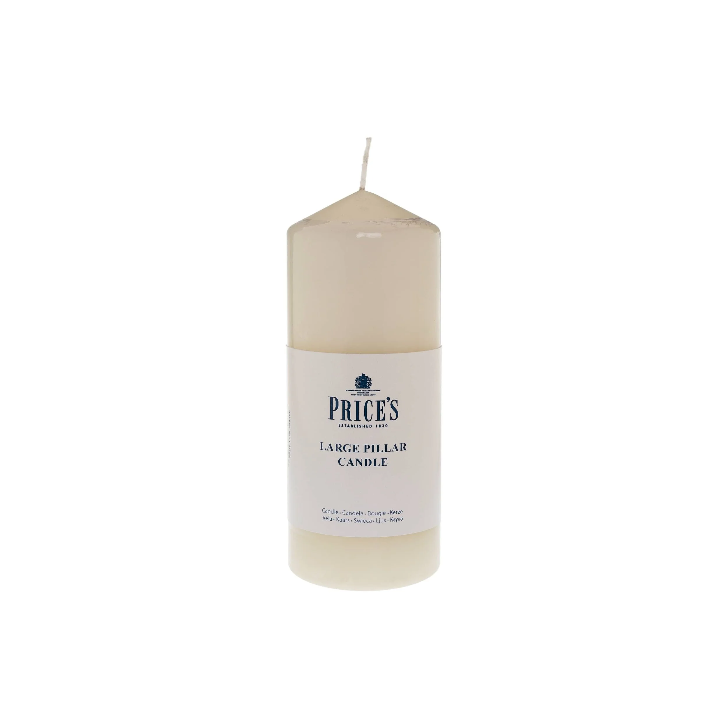 price's candles 6 inch Pillar Candle (White & Ivory)