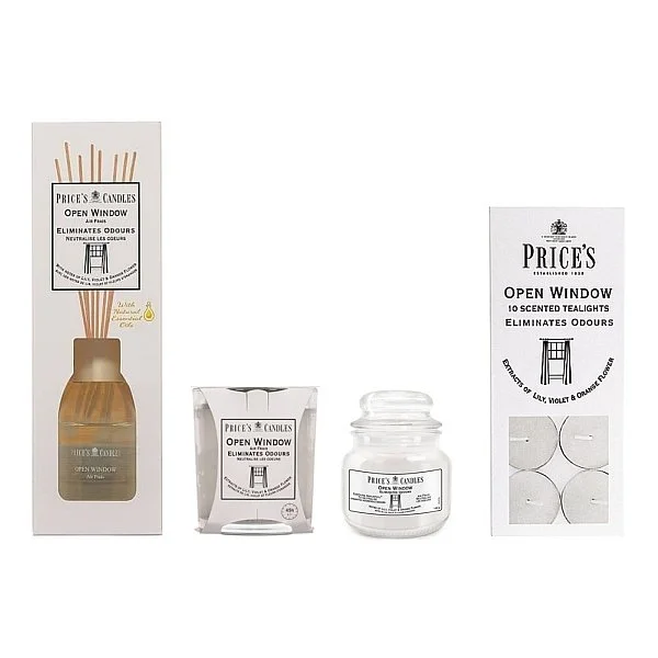 price's candles Open Window Range