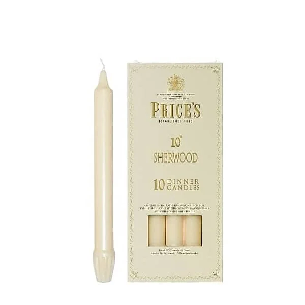 Price's Candles Sherwood 10 Inch Dinner Candles