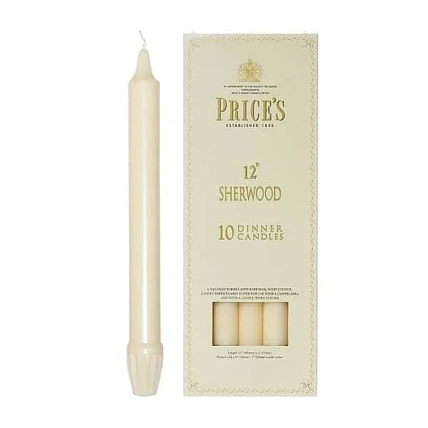 Price's Candles Sherwood 12 Inch Dinner Candles