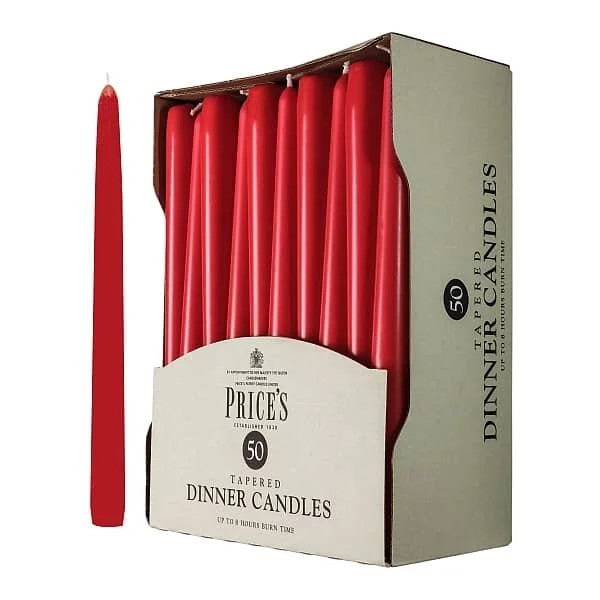 Price's Candles Tapered Dinner Candles